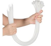 Shappy 50 Pezzi Fascette per Cavi Grandi e Robuste, Nylon Bianche, Zip, 14 Pollici x 4,8 mm