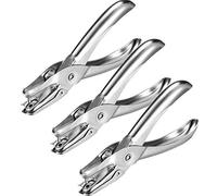 Shappy metal hole Punchers singolo punzone Paper Puncher ticket per scuola, casa e ufficio, 3 pezzi 1/8 Inch Hole Silver