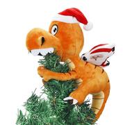 Shappy Puntale per albero di Natale, 25,4 x 20,3 cm, grande, divertente, in peluche, da appendere, ornamento natalizio carino adorabile per feste di compleanno