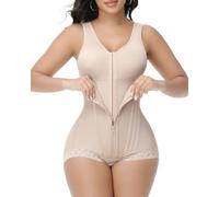 SHAPSHE Fajas Colombianas Moldeadoras Post Chirurgia Stage 1/2/3 Alta Compressione Indumento Shaper Corpo Completo per le Donne, marrone chiaro, Small