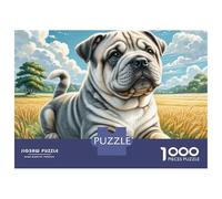 Shar Pei 1000 Pezzi Cartoncino Premium Set Di Puzzle Loyal Pet Impossibilmente Difficile Giocattolo Di Compleanno Puzzle Regali Per Famiglia E Amici 52x38cm/1000pcs