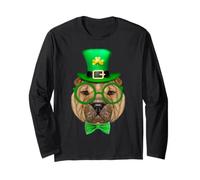 Shar Pei Dog Lucky Charm Shamrock Funny St Patricks Day Maglia a Manica