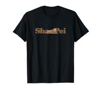 Shar Pei, illustrazione, di, uno, cucciolo, cane, carino, con, rotoli Maglietta