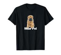 Shar Pei, illustrazione, di, uno, cucciolo, cane, carino, con, rotoli Maglietta