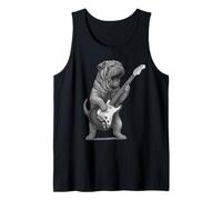 Shar Pei Suonare la Chitarra Musica Rock Amante dei Canotta
