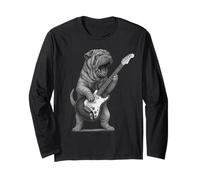 Shar Pei Suonare la Chitarra Musica Rock Amante dei Maglia a Manica