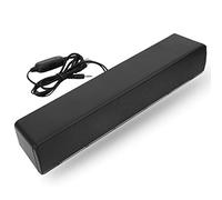 Sharainn Altoparlante per PC, soundbar per PC, alimentazione USB, jack da 3,5 mm, soundbar con subwoofer integrato, surround, tablet, smartphone, MP3, MP4 e TV - nero