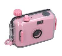 Sharainn Fotocamera Pellicola, Fotocamera Pellicola Riutilizzabile da 35 Mm con Custodia per L'acqua, velocità Dell'otturatore 1/100s, Obiettivo F/9 28mm, Fotocamera retrò (rosa chiaro)