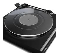 Sharainn Mappe del Giradischi Acrilico, Mamat Acrilico Anti -statico per Giradischi, Riduzione del Rumore da 12 Pollici di Record di Record con Effetto Luminoso per il Suono Hi Fi (Nero trasparente)