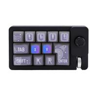 Sharainn Tastierino Macro Programmabile, Tastiera Meccanica Programmabile con una Sola Mano, Tastiera Portatile Retroilluminata a LED RGB a 12 Tasti con Rotella di Scorrimento per Lavoro