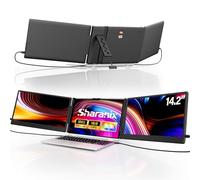 sharanix - Estensione dello schermo portatile per laptop, schermo da 14,2" 1080p FHD IPS, estensione del monitor per laptop, compatibile con computer portatili da 13 a 17