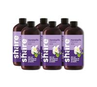 share Sapone liquido Patchouli, detergente delicato e profumo fresco senza microplastica, sapone vegano per le mani in dispenser di sapone (6 x 500 ml), pH neutro, sapone vegano, dona prodotti per