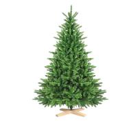 SHareconn 100% PVC Albero di Natale Artificiale, 1381 Rami Regolabili, Supporto in Legno di Pino, Facile da Montare, Tante Foglie, Riutilizzabile, 210 cm