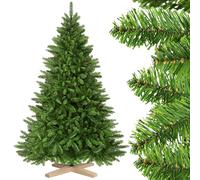 SHareconn 100% PVC Albero di Natale Artificiale, 919 Rami Regolabili, Supporto in Legno di Pino, Facile da Montare, Tante Foglie, Riutilizzabile, 180 cm