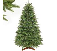 SHareconn 180cm Albero di Natale Artificiale con 1111 Punte di Rami in PE&PVC e 1 Base in Legno Pieghevole, Facile da Montare, Scelta Perfetta per la Decorazione Festiva di Casa e Ufficio, Verde