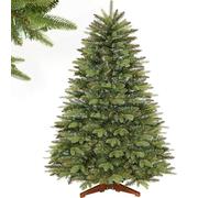 SHareconn 210cm Albero di Natale Artificiale con 1463 Punte di Rami in PE&PVC e 1 Base in Legno Pieghevole, Facile da Montare, Scelta Perfetta per la Decorazione Festiva di Casa e Ufficio, Verde