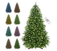SHareconn Albero di Natale Artificiale [100% PE] con 4026 Punte, Albero di Natale Artificiale con luci incorporate -380 LED, Alberi di Natale con Telecomando, Supporto in Legno