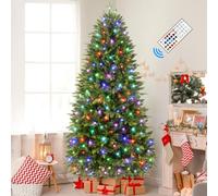 SHareconn Albero di Natale Artificiale da 180 cm con Luci RGB e Telecomando, Molto Realistico e Adatto per la Decorazione Natalizia