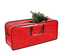 SHareconn Borsa Natalizia per Albero di Natale da 9 Piedi, Resistente Durevole Impermeabile Decorazioni Natalizie Borsa portaoggetti per Alberi di Natale di Grande capacità,Rosso