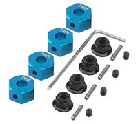 ShareGoo - Mozzi esagonali da 12 mm, spessore 7 mm, con dado di bloccaggio M4, compatibile con Traxxas 1/10 Slash 4 x 4 Stampede Rustler 4WD RC auto, sostituisce 1654