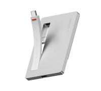 Sharge Disk Plus - Alloggiamento SSD 10 Gbps USB-C 3.2 M.2 NVMe fino a 4 TB (SSD non incluso), custodia 6 mm cavo integrato, compatibile MacBook, iPhone 16