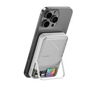 sharge ICEMAG 2 MagSafe Power Bank, Qi2 15W Magnetic Portable Charger with Active Cooling 10000mAh with Transparent Folding Stand, Compatible with iPhone 16/15/14