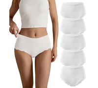 SHARICCA Mutandine senza Cuciture Donna - Culotte Vita Alta Comodi e Morbidi Mutandine Invisibili Elastico Colori Lisci XS-5XL, Multicolore-5P09-i, L