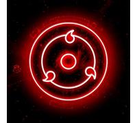 Sharingan Decorazione per feste Insegna al neon a LED rossa Adatta a varie occasioni Interruttore controllabile Luce Funzione memoria Regalo per la laurea le vacanze Regalo per amici familiari (Rosso)