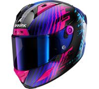 Shark Aeron Edgy Casco in carbonio, carbone-blu-porpora, taglia XS per maschi