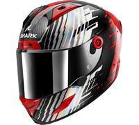 Shark Aeron Edgy Casco in carbonio, carbonio/rosso/cromo, Taglia 2XL