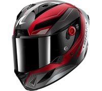 Shark Aeron Mekarium Elmetto, rosso-argento, taglia M per maschi
