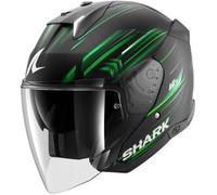 SHARK Casco Jet SKWAL I3 Light-Blur Nero/Verde/Bianco Opaco 2XL