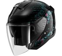 Shark Skwal Jet Reptaia Ece Open Face Helmet Nero M