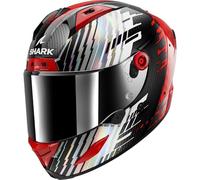 SHARK, Casco Moto Integrale AERON EDGY Carbon Red Chrome DRU, M