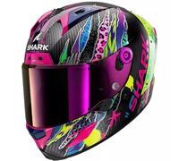 Shark, Casco Moto Integrale AERON FAWN Carbon Violet Yellow DVY, XS