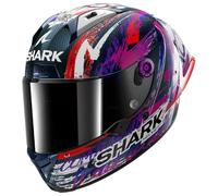 SHARK, Casco Moto Integrale AERON GP FIM Replica ZARCO SIGNATURE Carbon White Violet DWV, XL