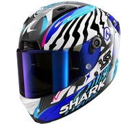 SHARK, Casco Moto Integrale AERON SPEED-FANCY Carbon White Blue DWB, S