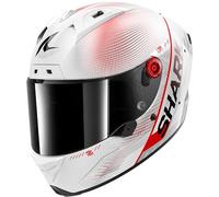 SHARK, Casco Moto Integrale AERON SPEED-TECH Carbon White Red DWR, L