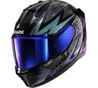 SHARK, Casco Moto Integrale D-SKWAL 3 BLAST-R Black/Blue/Purple KGX, XL