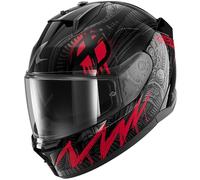 SHARK, Casco Moto Integrale D-SKWAL 3 SHIEVER Black Anthracite Red KAR, L