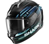 SHARK, Casco Moto Integrale SKWAL i3 LIGHT-BLUR Black Blue Green KBG, XXL