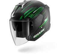 Shark, Casco Moto Jet SKWAL I3 JET LIGHT-BLUR Black Green White KGW, M