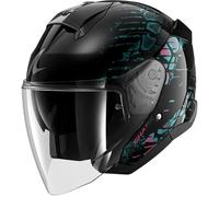 SHARK, Casco Moto Jet SKWAL JET REPTAIA Black Violet Glitter KVX, S