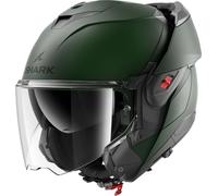 SHARK, Casco Moto Modulare OXO BLANK Dark Green Mat G02, S