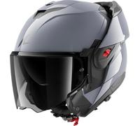 SHARK, Casco Moto Modulare OXO DARK SHADOW Gun Silver S05, XS