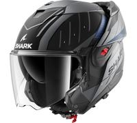 Casco Modulare Shark Oxo Rydger Antracite Blu Nero Opaco XXL
