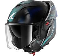 SHARK, Casco Moto Modulare OXO SPEED-TECH Black Blue White KBW, S
