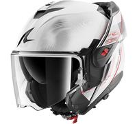 SHARK, Casco Moto Modulare OXO SPEED-TECH White Red Black WRK, XXL