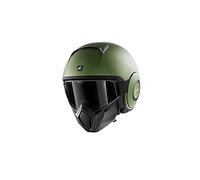 Shark Street-Drak Blank Mat Casco jet, verde, taglia XS