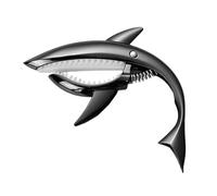 SHARK CHITARTA Kapodaster, Shark Capo per chitarra | Capodaster con chitarra a corde di metallo kapodaster con buona sensazione di mano, Capodastro leggero per acustico, folk, chitarra elettrica e uku